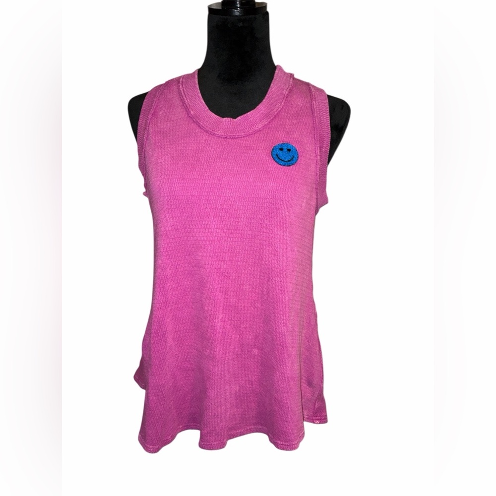 Fantastic Fawn Pink Weathered Waffle Knit Top, Size Small, NWT